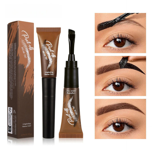 💧5-Color Tear-Off Brow Tint – Long-Lasting Waterproof Brow Gel
