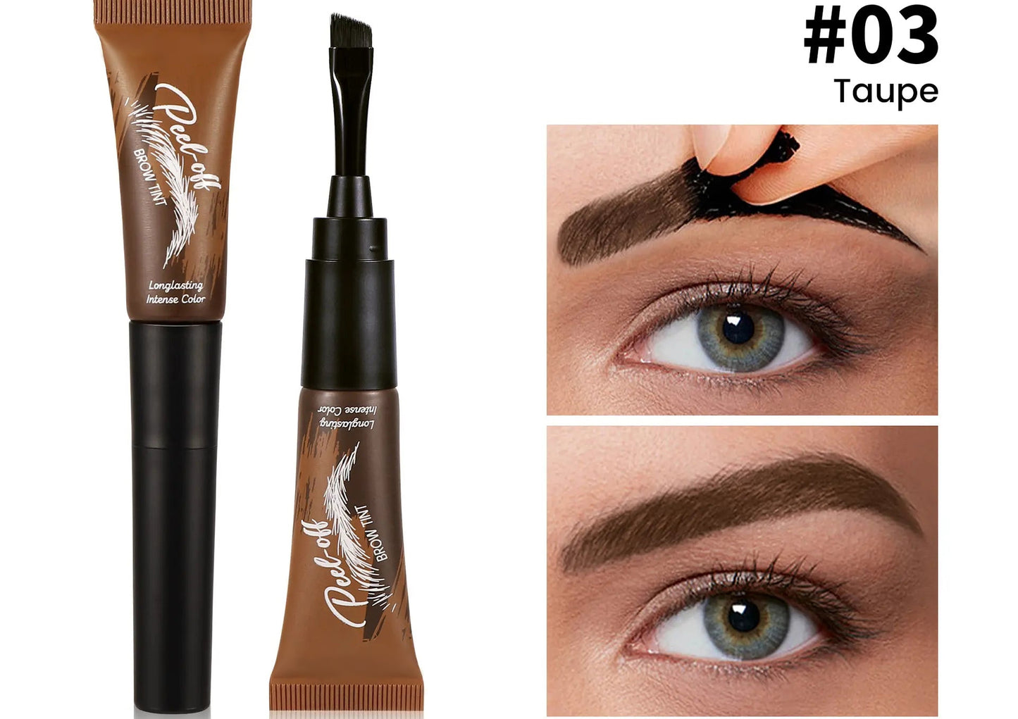 💧5-Color Tear-Off Brow Tint – Long-Lasting Waterproof Brow Gel