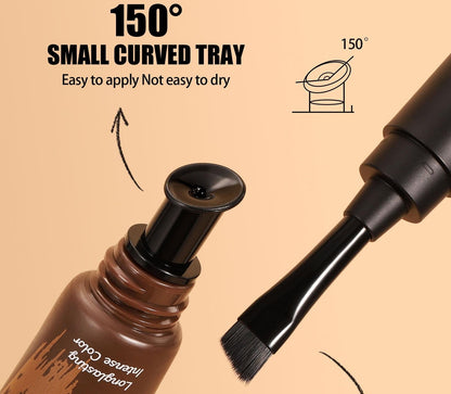 💧5-Color Tear-Off Brow Tint – Long-Lasting Waterproof Brow Gel