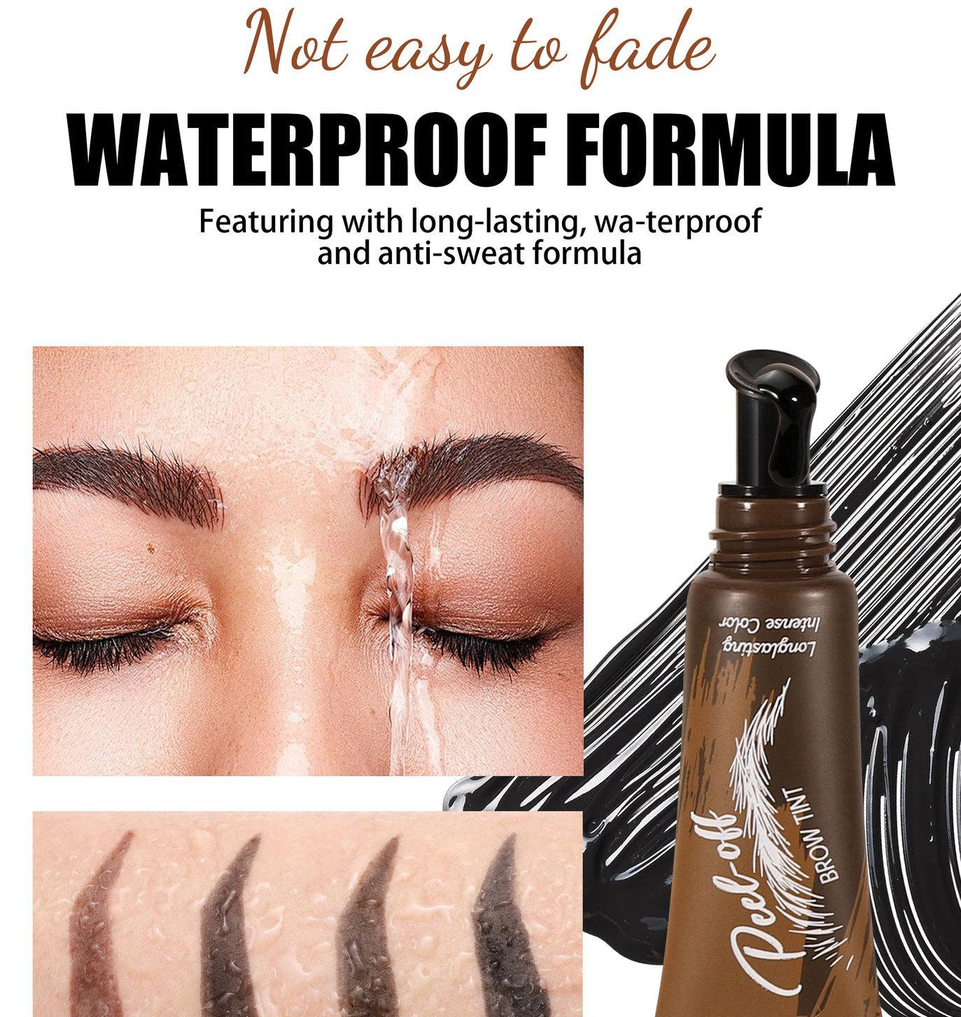 💧5-Color Tear-Off Brow Tint – Long-Lasting Waterproof Brow Gel