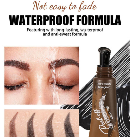 💧5-Color Tear-Off Brow Tint – Long-Lasting Waterproof Brow Gel