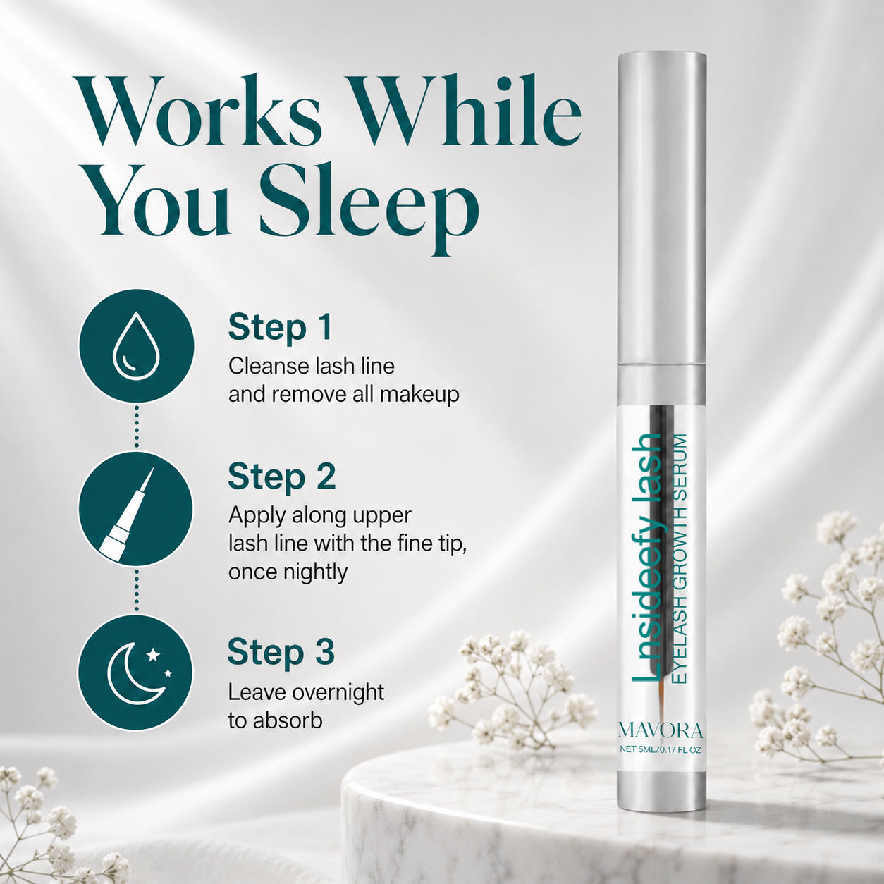 Lnsideefy lash eyelash growth serum